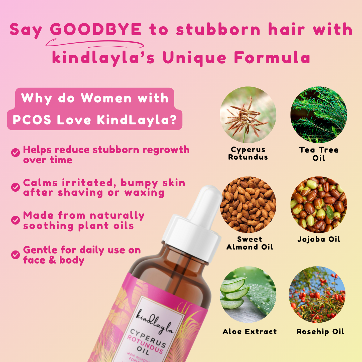 Cyperus Rotundas Hair-Removal Oil 60ml / 2 fl oz